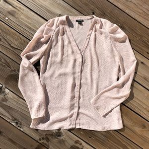 Ann Taylor Women’s Long Sleeve Patterned Blouse